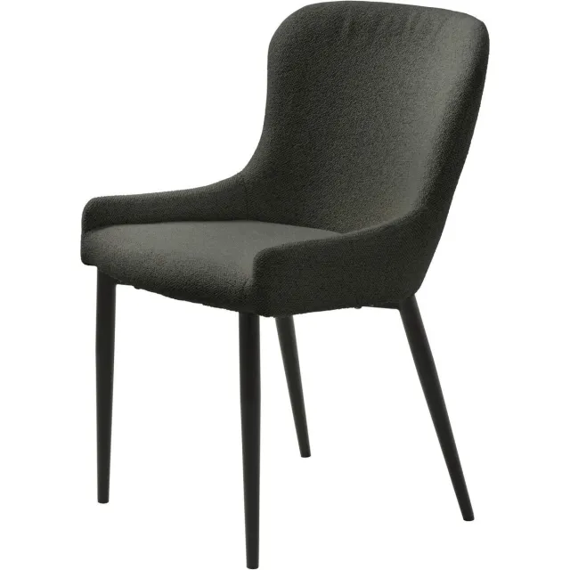 Giga Living Eetkamerstoel Ontario Deep Grijs Bouclé - Giga Living