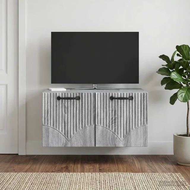 vidaXL Wandbeugel TV-kast Grijs sonoma 59,5 x 41 x 30 cm Bewerkt hout, foto 2