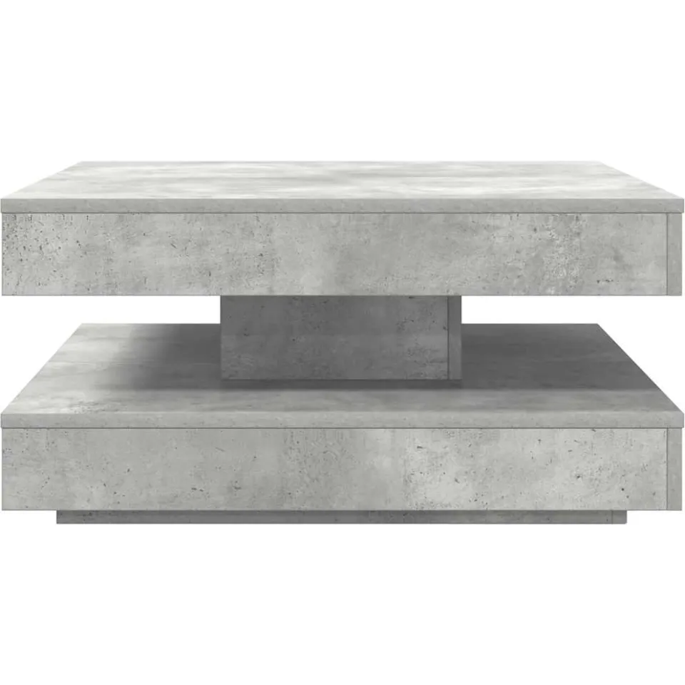 vidaXL Salontafel 360 graden draaibaar 70x70x34,5 cm betongrijs grijs, foto 4