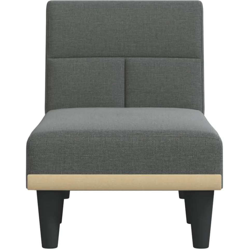 vidaXL Chaise longue stof donkergrijs