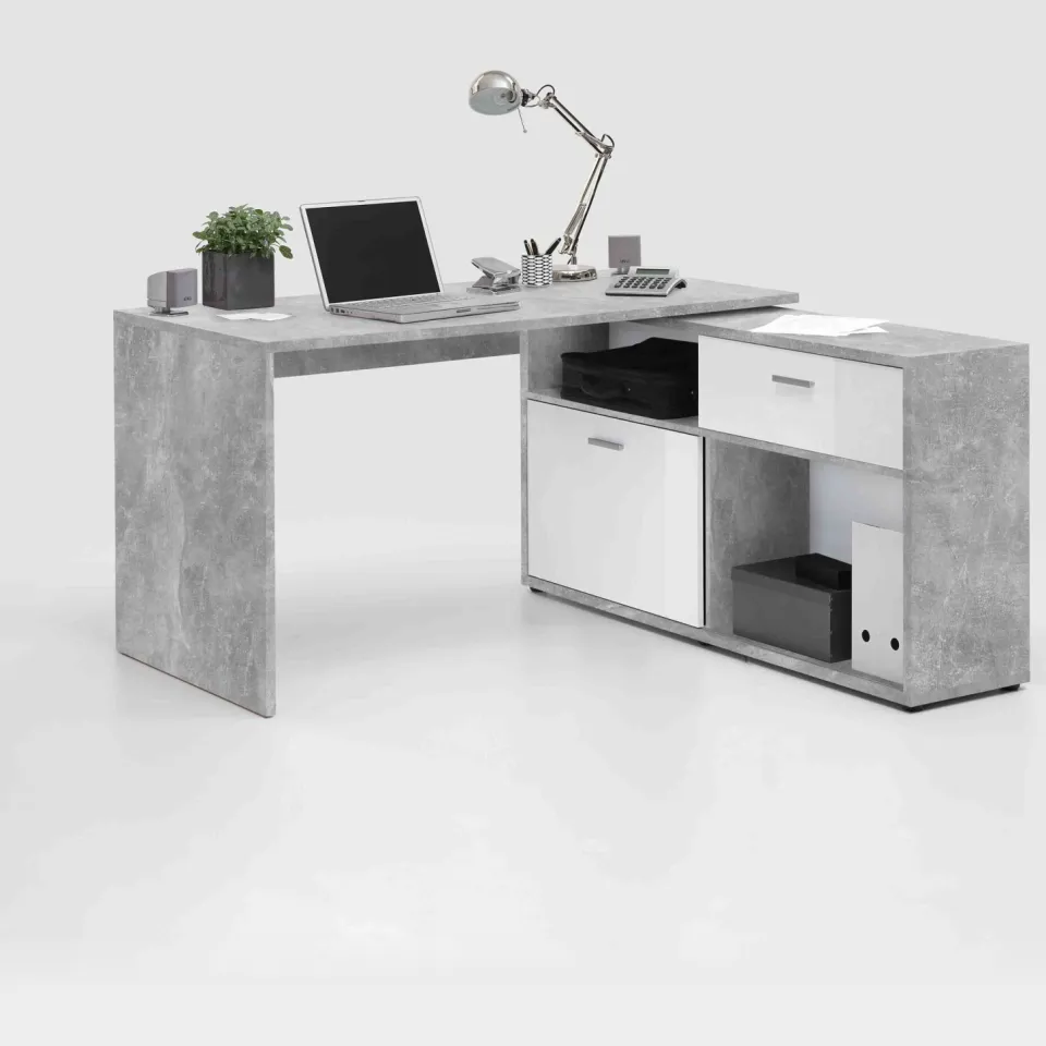 Bureau Colorado Beton grijs | wit, foto 2
