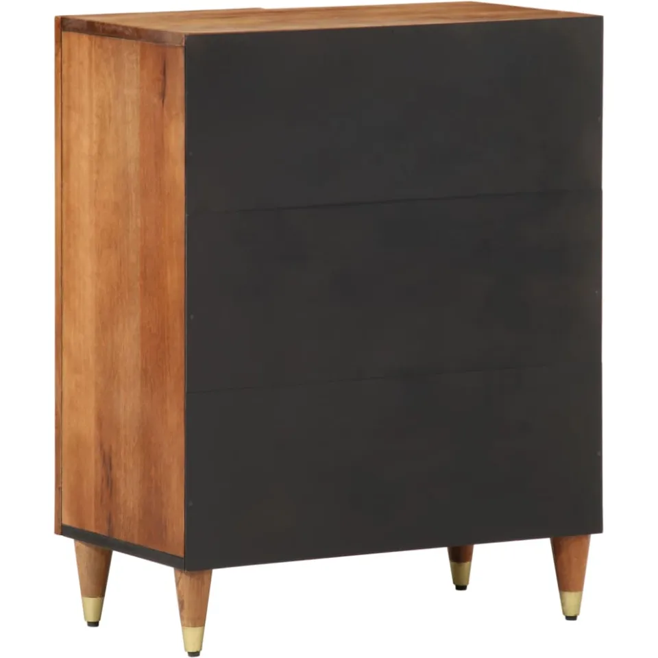 vidaXL Bijzetkast 60x33x75 cm massief mangohout bruin, foto 4