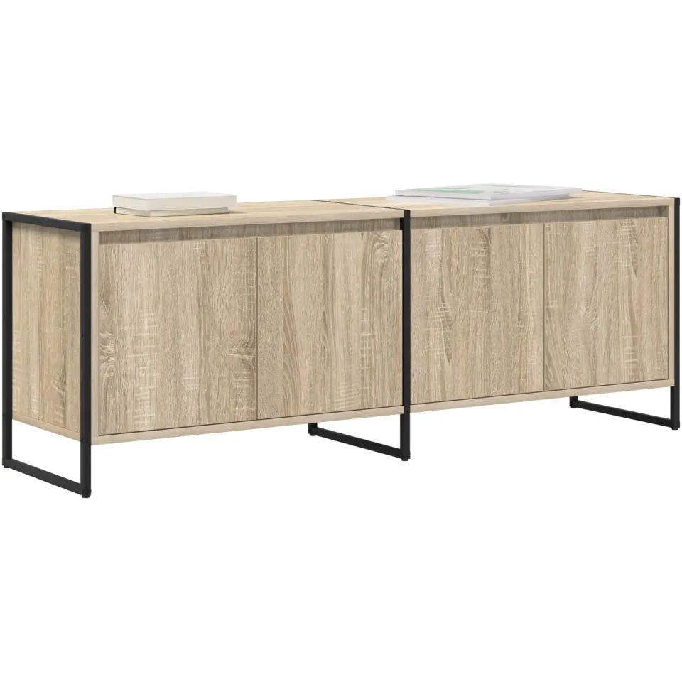 vidaXL TV-kast 140 x 36 x 49.5 cm Sonoma Bewerkt hout Bruin