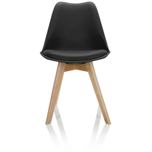 hjh office Bezoekerstoel / Kuipstoel SCANDI Kunststof zwart Set van 4 hjh OFFICE