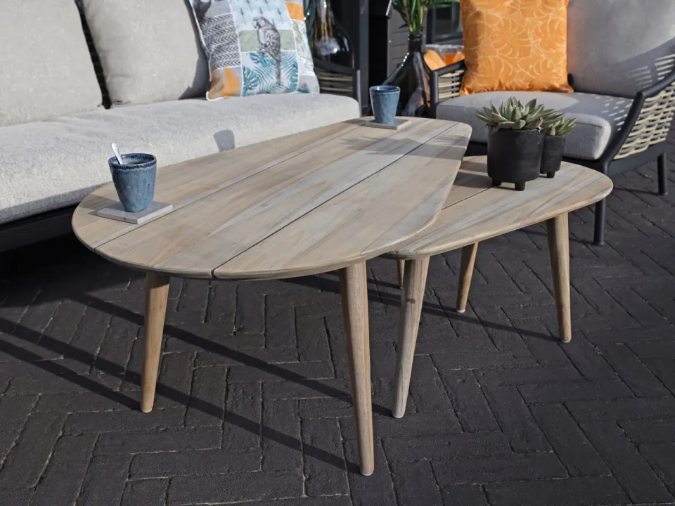 ROUGH Furniture ROUGH-K lounge tuintafel 43x75x39cm bruin, foto 5