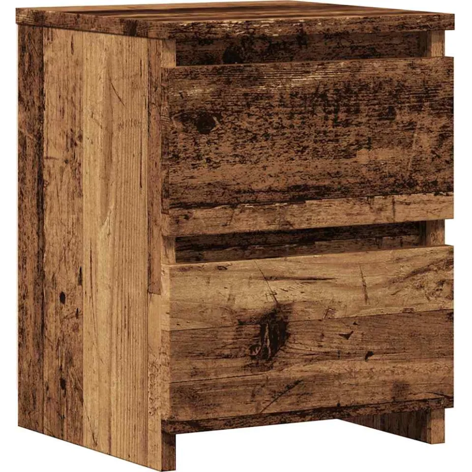 vidaXL Nachtkastje 30x30x40 cm bewerkt hout oud houtkleurig Bruin