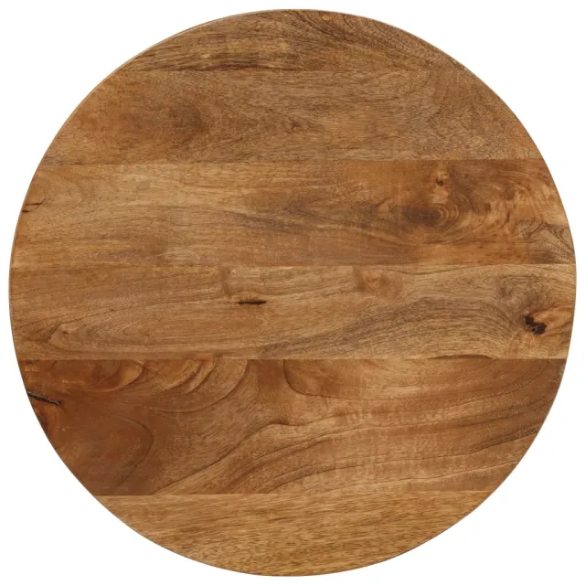 vidaXL Tafelblad rond Ø 50x3,8 cm massief ruw mangohout Bruin