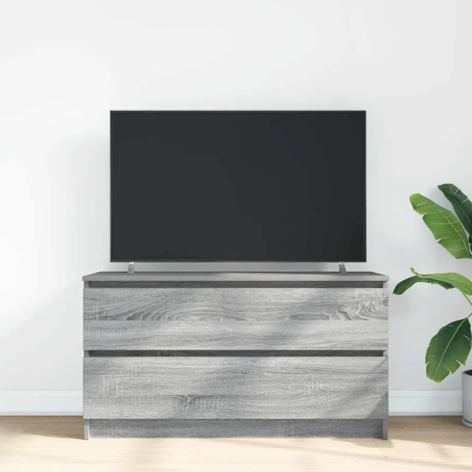 vidaXL Tv-meubel 100x35x54 cm bewerkt hout grijs sonoma eikenkleurig, foto 3