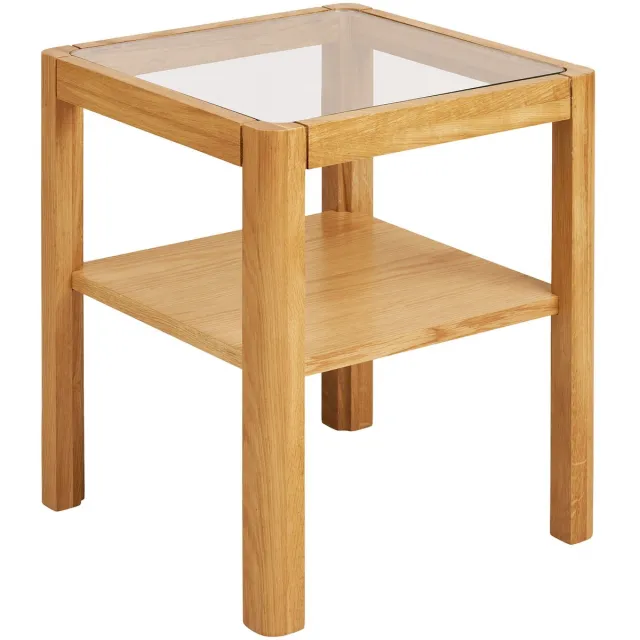 House Nordic Bijzettafel Lourmarin - Rond Naturel Hout - Ø40x45cm
