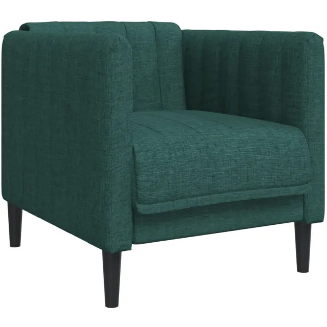 vidaXL Fauteuil - stof - donkergroen