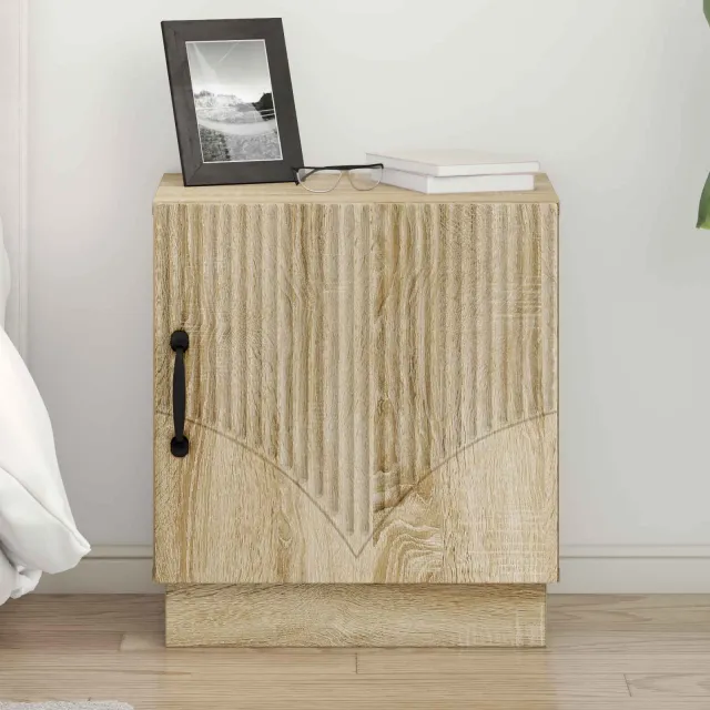 vidaXL Nachtkastje 2 st Sonoma Eiken 43 x 34,5 x 47 cm Bewerkt hout, foto 2
