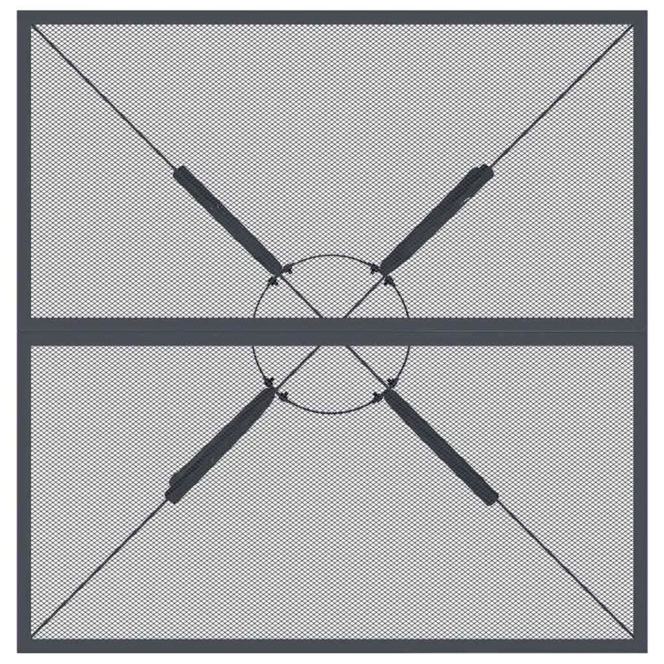 vidaXL Tuintafel 80x80x72,5 cm staal gaas antracietkleurig, foto 4