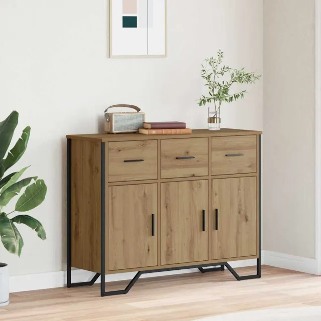 vidaXL Dressoir Artisan Eiken 97 x 32,5 x 74,5 cm, foto 2