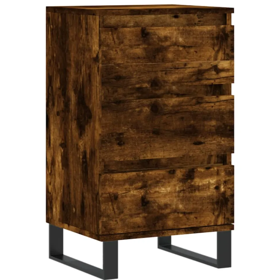 vidaXL Dressoir 40x35x70 cm bewerkt hout gerookt eikenkleurig, foto 3