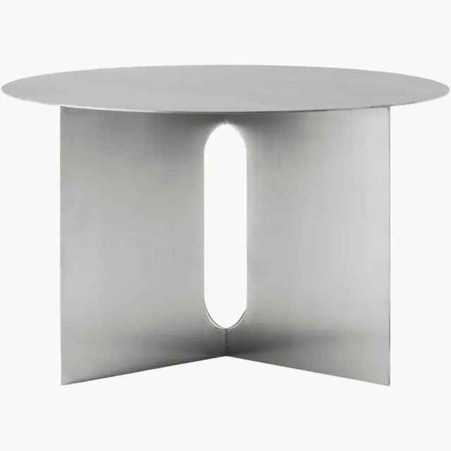 Audo Copenhagen Ronde bijzettafel Androgyne Zilverkleurig