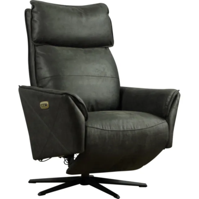Meubelplaats Elektrische relaxfauteuil Toon - Bull Antraciet 67 - 2 motoren en accu