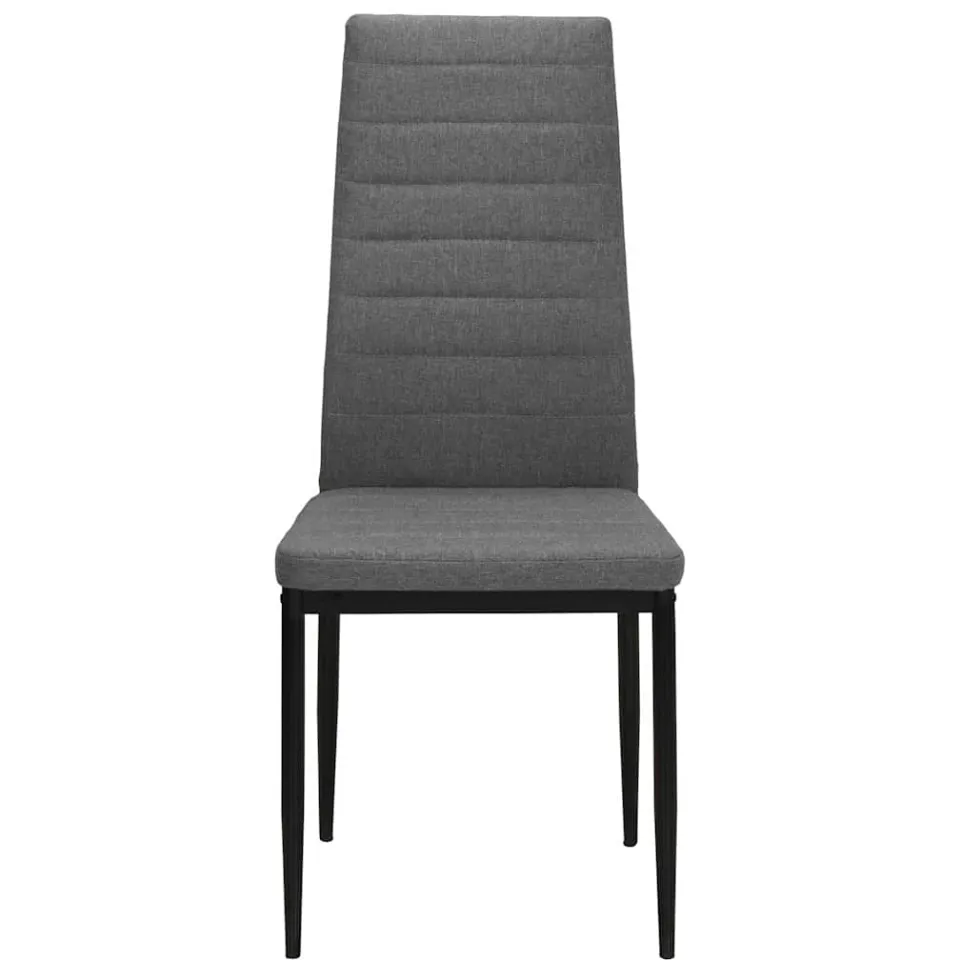 vidaXL Eetkamerstoelen 4 st stof lichtgrijs grijs, foto 3