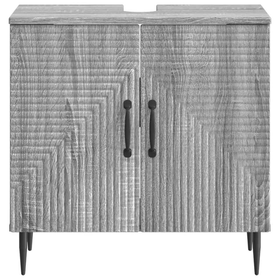 vidaXL Badkamer wastafelkast HAARLEM Grijs Sonoma 59,5 x 31,5 x 59 cm, foto 4