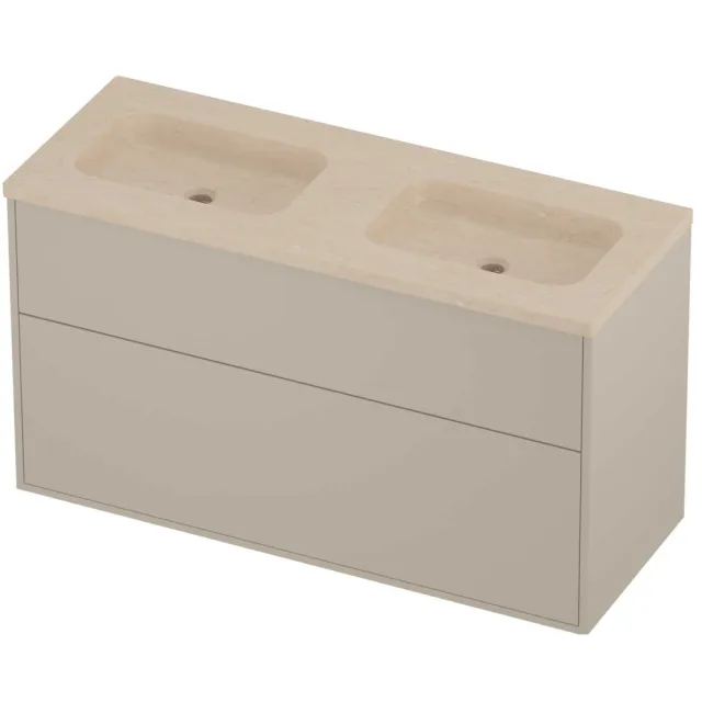 Proline Rollo Badmeubelset Hardsteen Elegant Voor Grepen 120x46x67 cm Sand Stone Soft Linen Beige