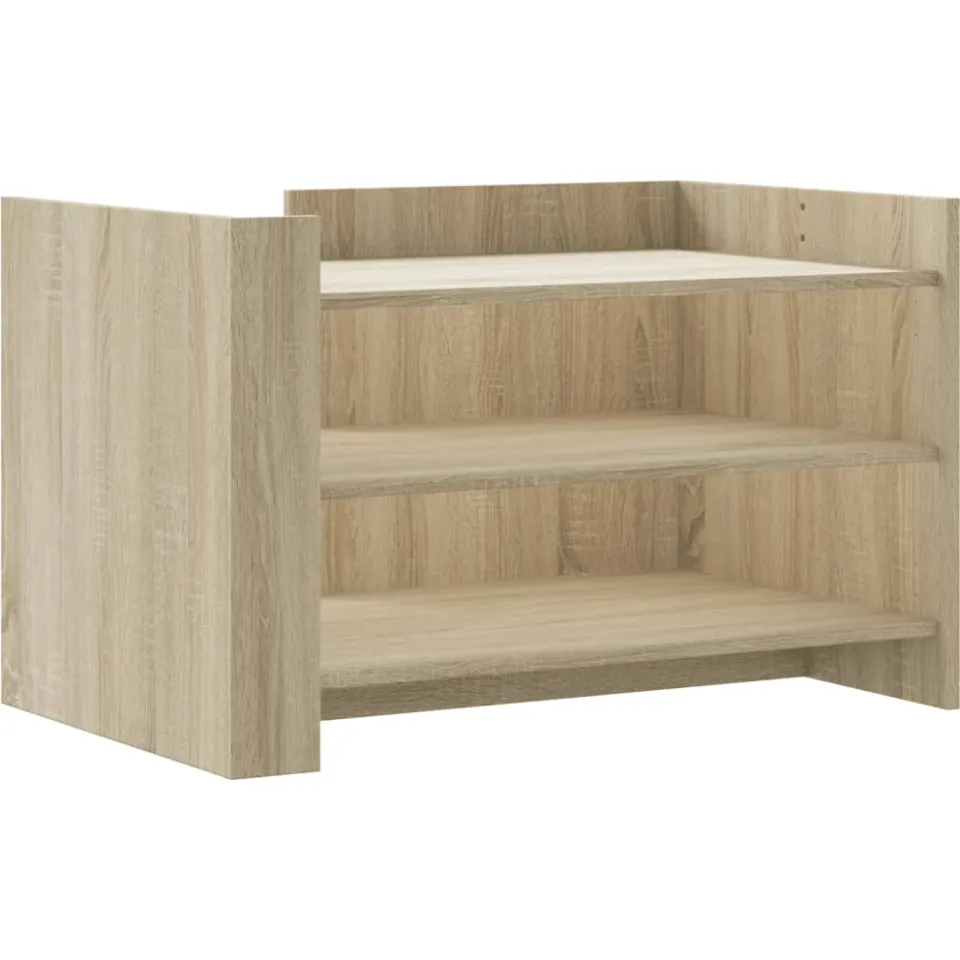 vidaXL Salontafel 80x50x50 cm bewerkt hout sonoma eikenkleurig, foto 3