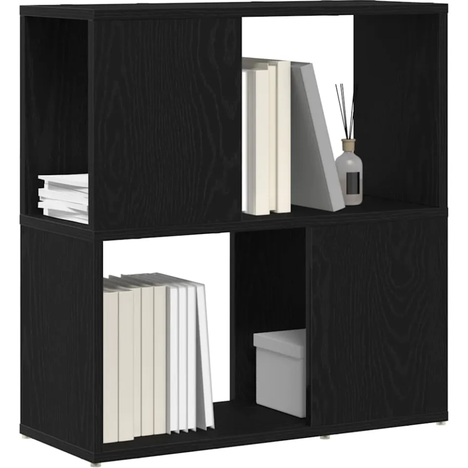 vidaXL Tv-meubelset 60 x 24 x 63 cm Zwart Bewerkt hout