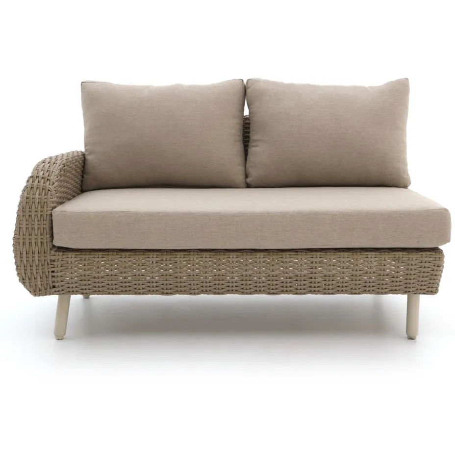 Intenso Furniture Intenso Suzzara/Rough-K lounge hoek loungeset 5-delig taupe, foto 3