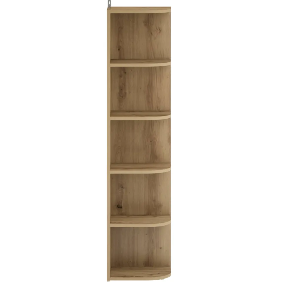 vidaXL Hoekrek 5-laags 25 x 31 x 131 cm Bewerkt hout Artisan eiken Bruin