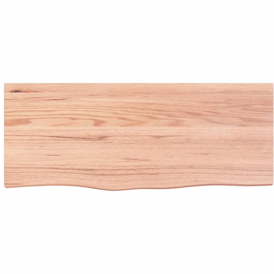 vidaXL Tafelblad 100x40x(2-4)cm behandeld massief eikenhout lichtbruin