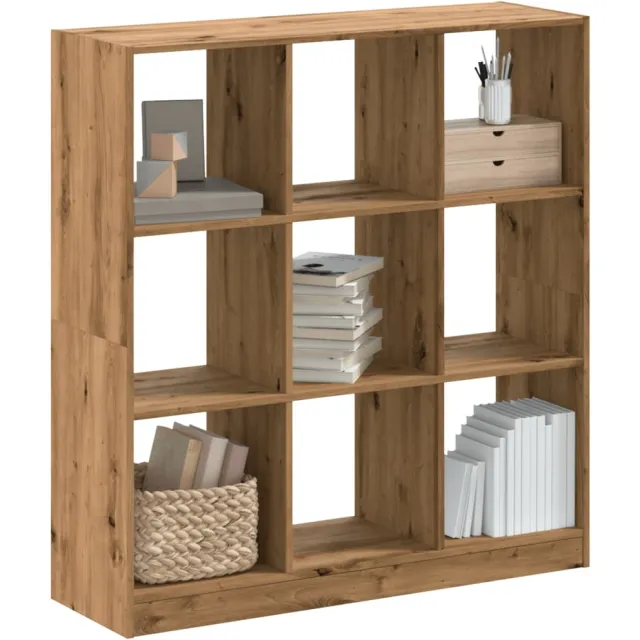 vidaXL Boekenkast 102x32x108 cm bewerkt hout artisanaal eikenkleurig Bruin