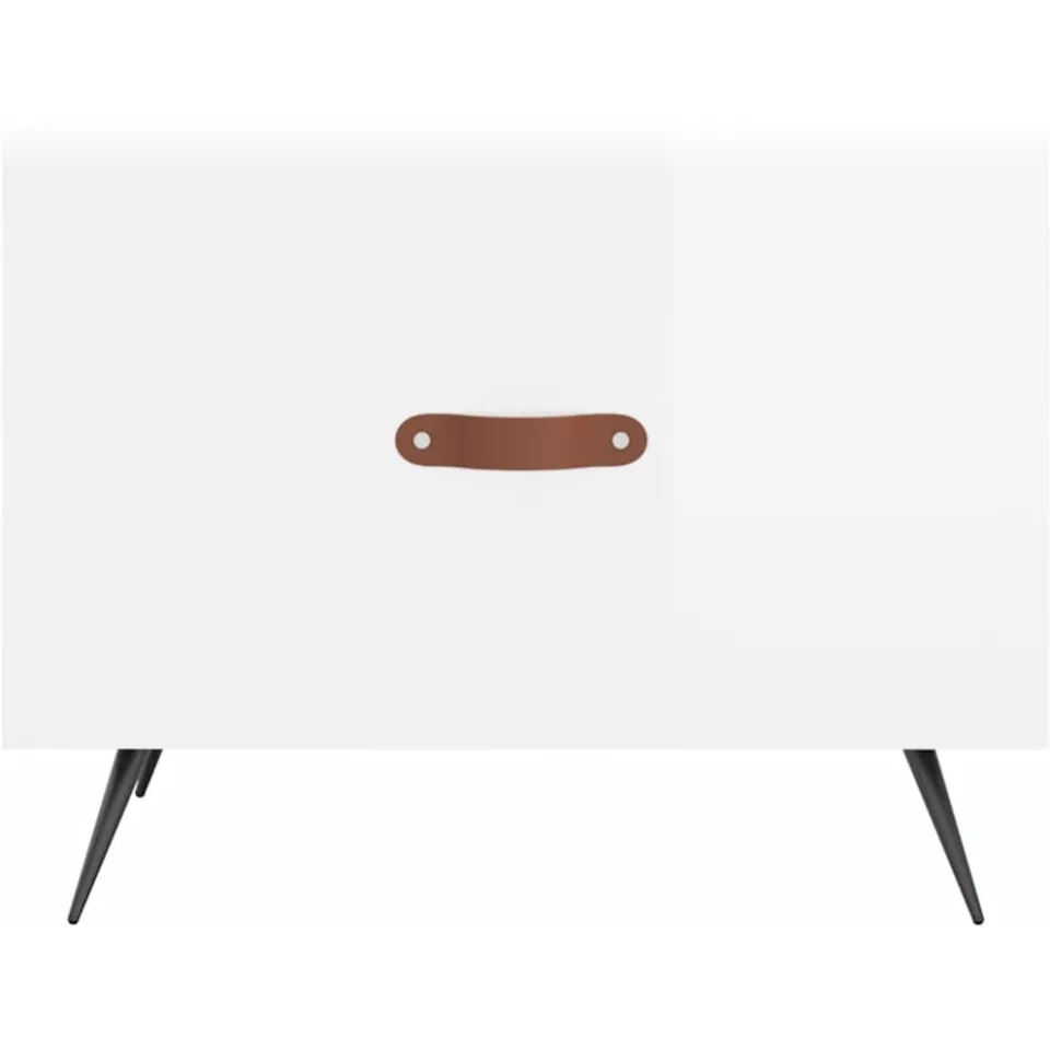 vidaXL Salontafels 2 st 50x50x40 cm bewerkt hout hoogglans wit, foto 4