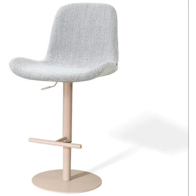 Nolon Niva-Fé draaibare tulp barkruk grijs melange - verstelbaar - beige onderstel