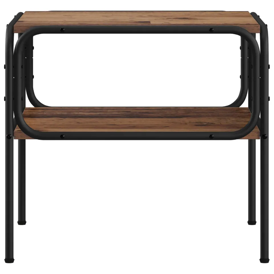 vidaXL Bijzettafel Oud hout 100 x 50 x 46 cm Bewerkt hout bruin, foto 2