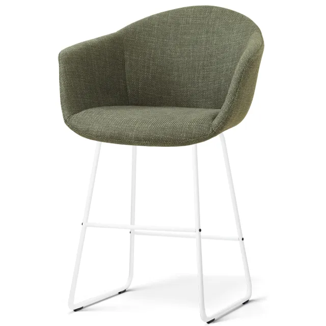 Nolon Nino-Otis barkruk forestgroen - wit onderstel - 65 cm