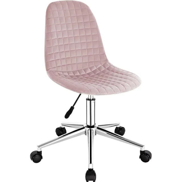 Bolt Edge Werkkruk - Roze Velvet - Ergonomisch - Op Wieltjes - Verstelbaar