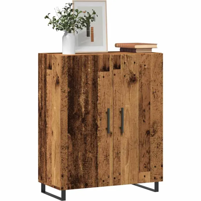 vidaXL Dressoir 69,5x34x90 cm bewerkt hout oud houtkleurig Bruin