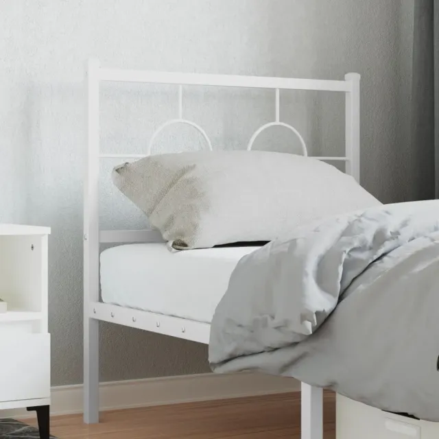vidaXL Vervangend hoofdbord 80 cm metaal wit
