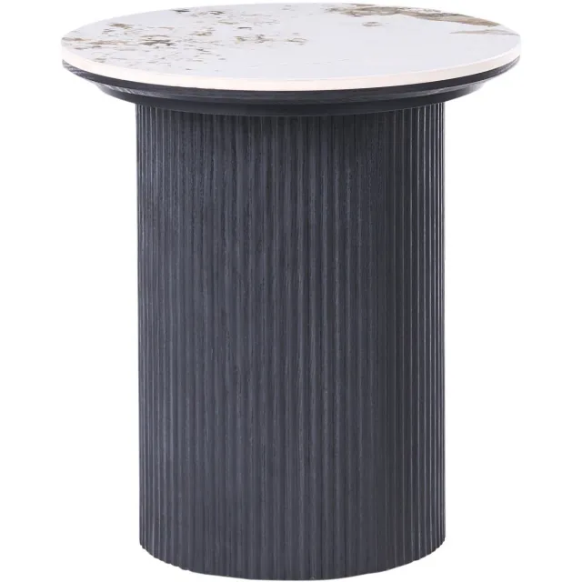 Beliani DORA - Bijzettafel - Zwart/Wt - Keramiek