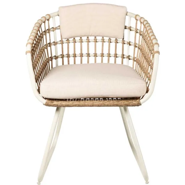 Casa Dining Chair Bones Sand 80 x 62 x 61 cm – Luxe Eetkamerstoel voor Binnen en Buiten Zand