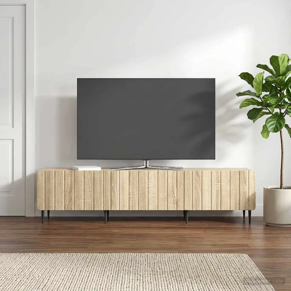 vidaXL TV-kast 147 x 34,5 x 32 cm Sonoma Eiken Bewerkt hout, foto 4