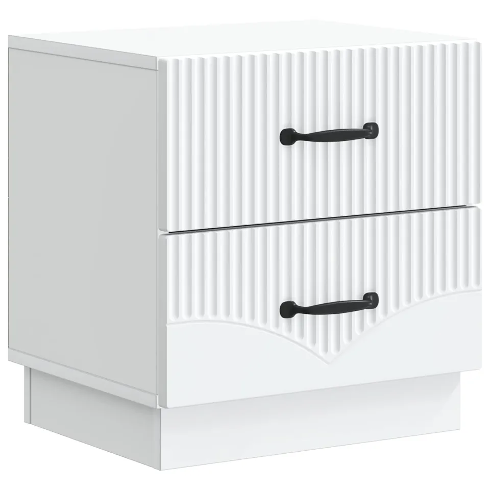 vidaXL Nachtkastje met lade Wit 43 x 34,5 x 44,5 cm Bewerkt hout, foto 3