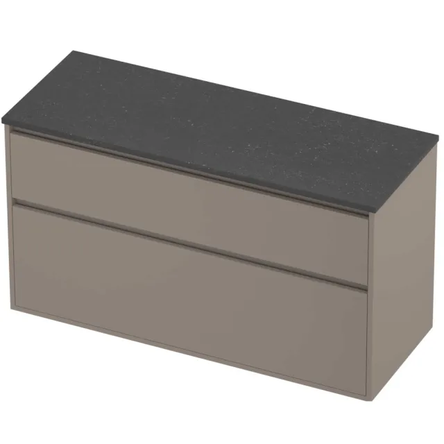 Proline Deck Badmeubelset Hardsteen Greeploos 2 Laden 120x46x67 cm Blue Stone Clay Beige