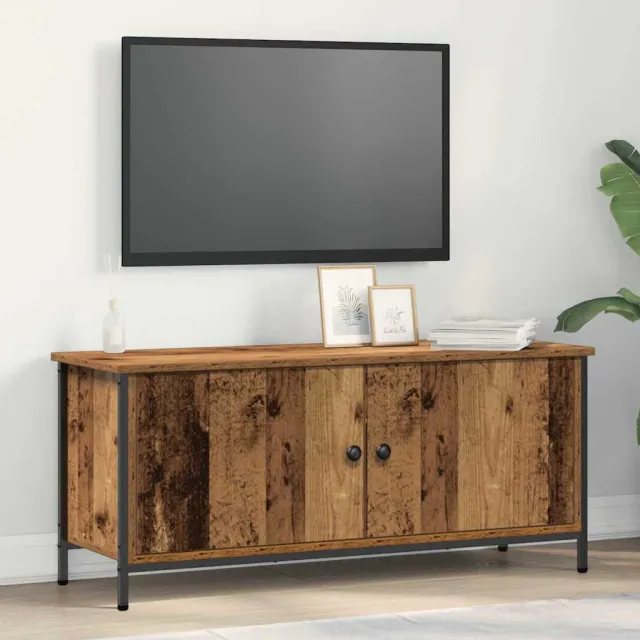 vidaXL TV-kast 100 x 35 x 45 cm Oud Hout Bewerkt hout bruin, foto 2