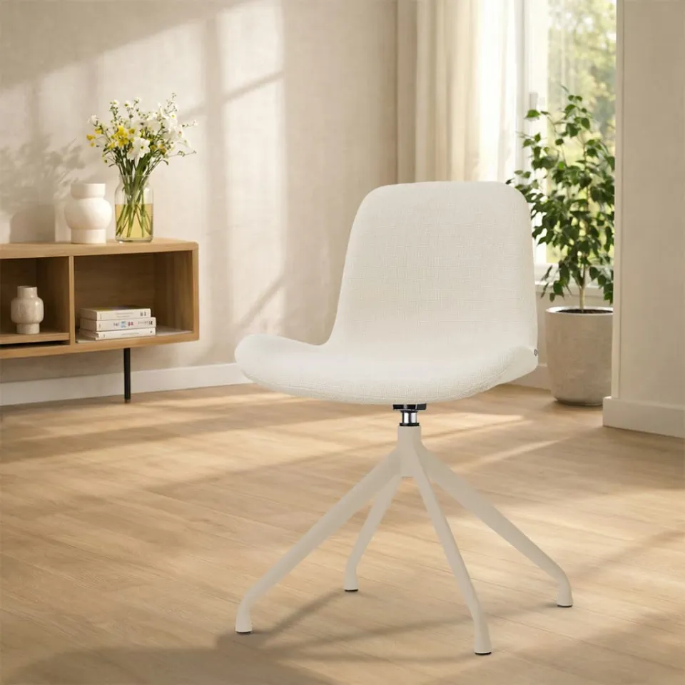 Nolon Nola-Fé draaibare eetkamerstoel cottonbeige - beige onderstel, foto 3