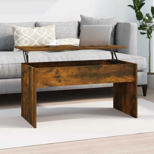 vidaXL Salontafel 102x50,5x52,5 cm bewerkt hout gerookt eikenkleurig Bruin
