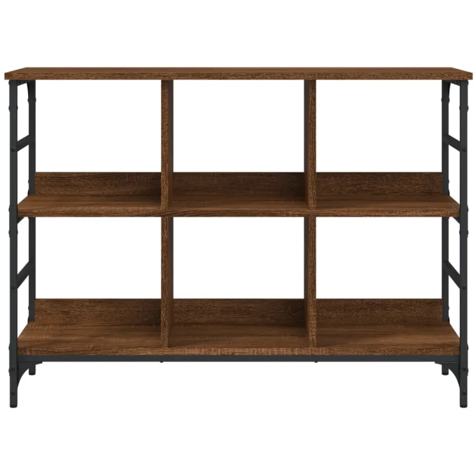 vidaXL Dressoir 102x32x73,5 cm bewerkt hout bruin eikenkleur, foto 4