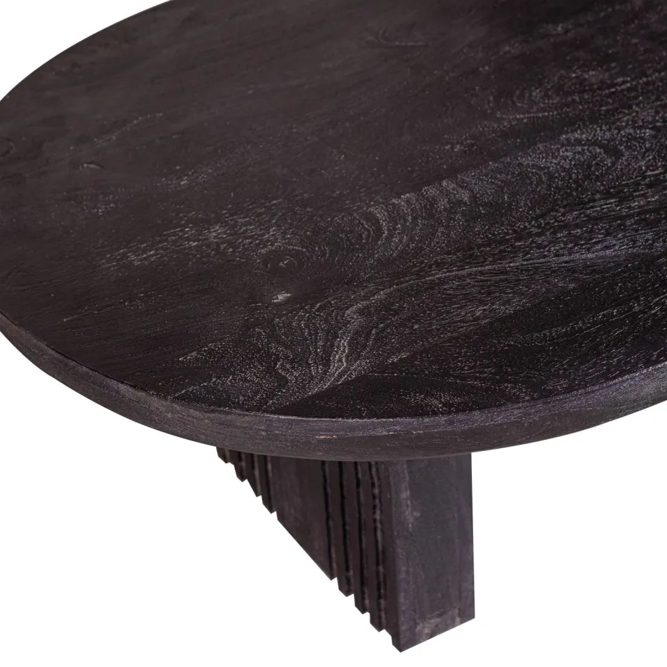 WOOOD Steppe Salontafel - Mango Hout - Zwart - 38x110x72, foto 7