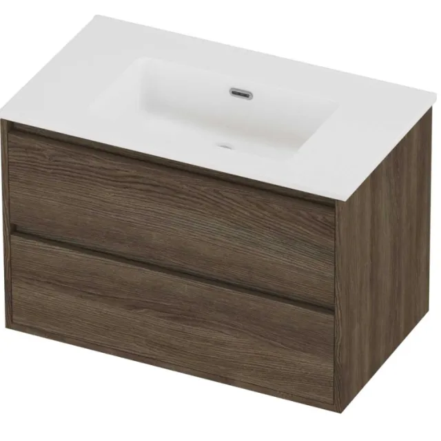 Proline Tribute Badmeubelset Porselein Elegant 80x46x54 cm Mat White Vital Oak Eiken