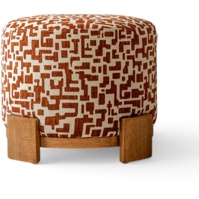 Indore Home Fien - Poef- Ottomaans - Bruin - Beige