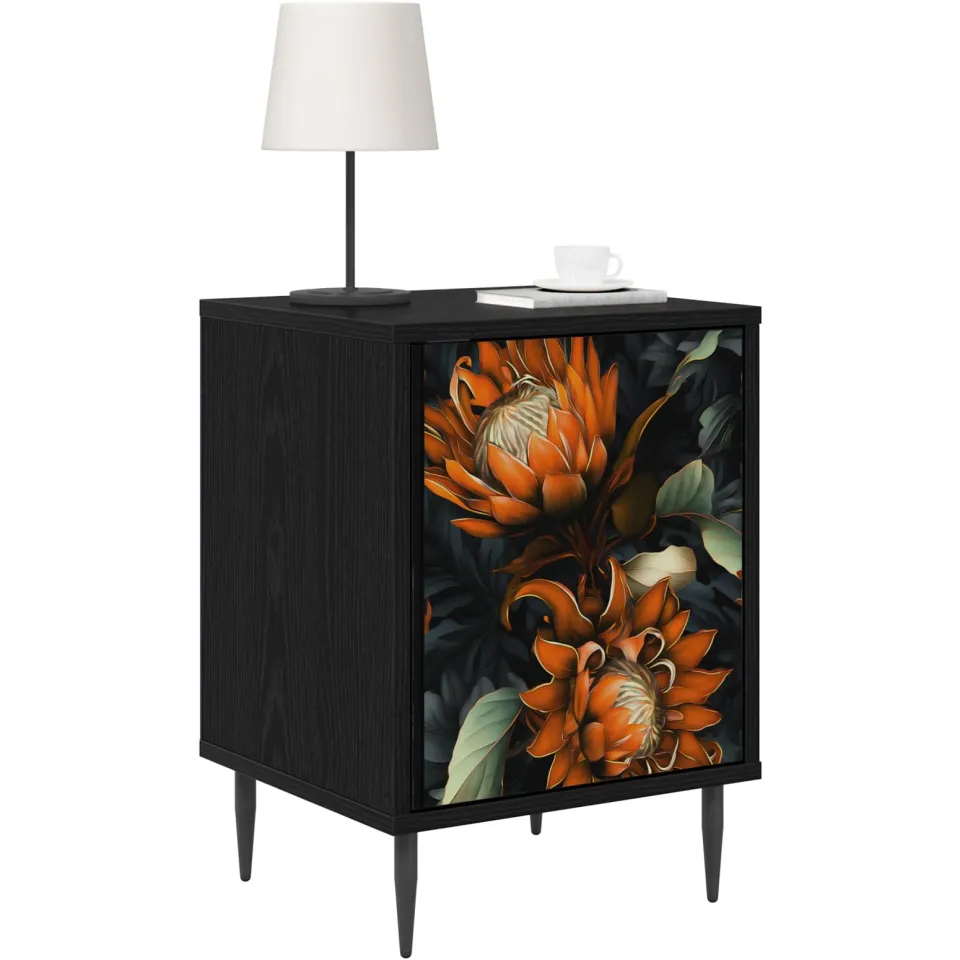 vidaXL Nachtkastje LOCHEM 2 st Zwart eiken 36 x 33 x 51 cm