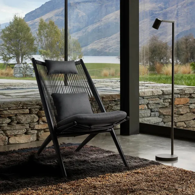 Bolzano Acri - Tuinfauteuil - Zwart - Aluminium frame - Polyester kussens
